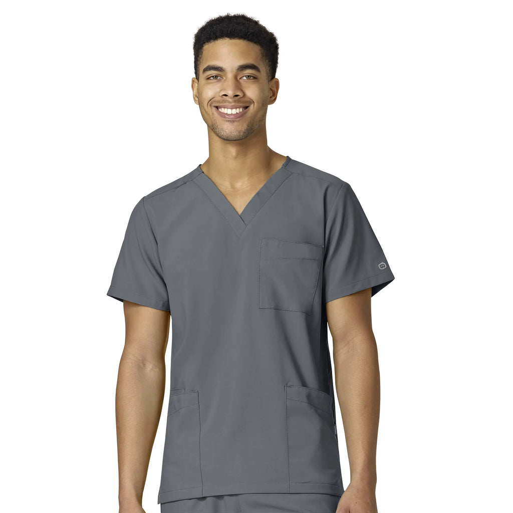 Wink Scrubs Unisex 4 Pocket Utility Scrub Top Pewter | scrub-supply.com