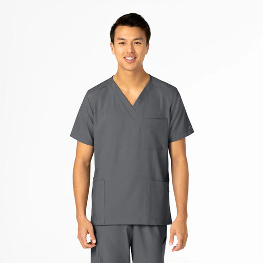 Wink Scrubs Unisex 4 Pocket Utility Scrub Top Pewter | scrub-supply.com