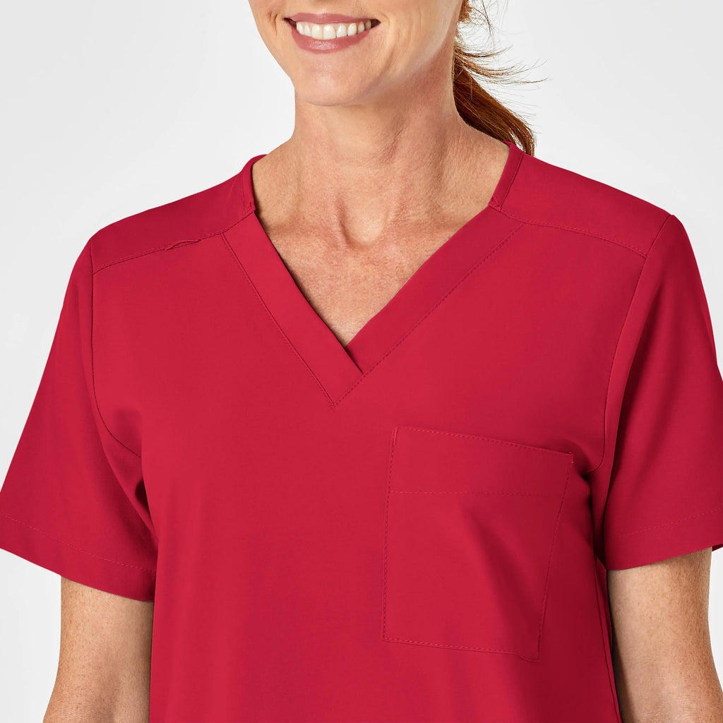 Wink Scrubs Unisex 4 Pocket Utility Scrub Top Red | scrub-supply.com