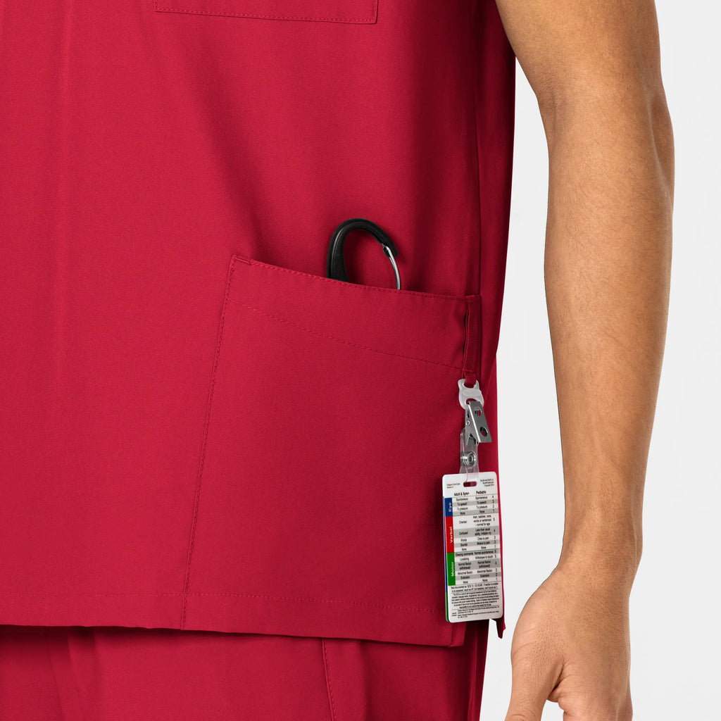 Wink Scrubs Unisex 4 Pocket Utility Scrub Top Red | scrub-supply.com