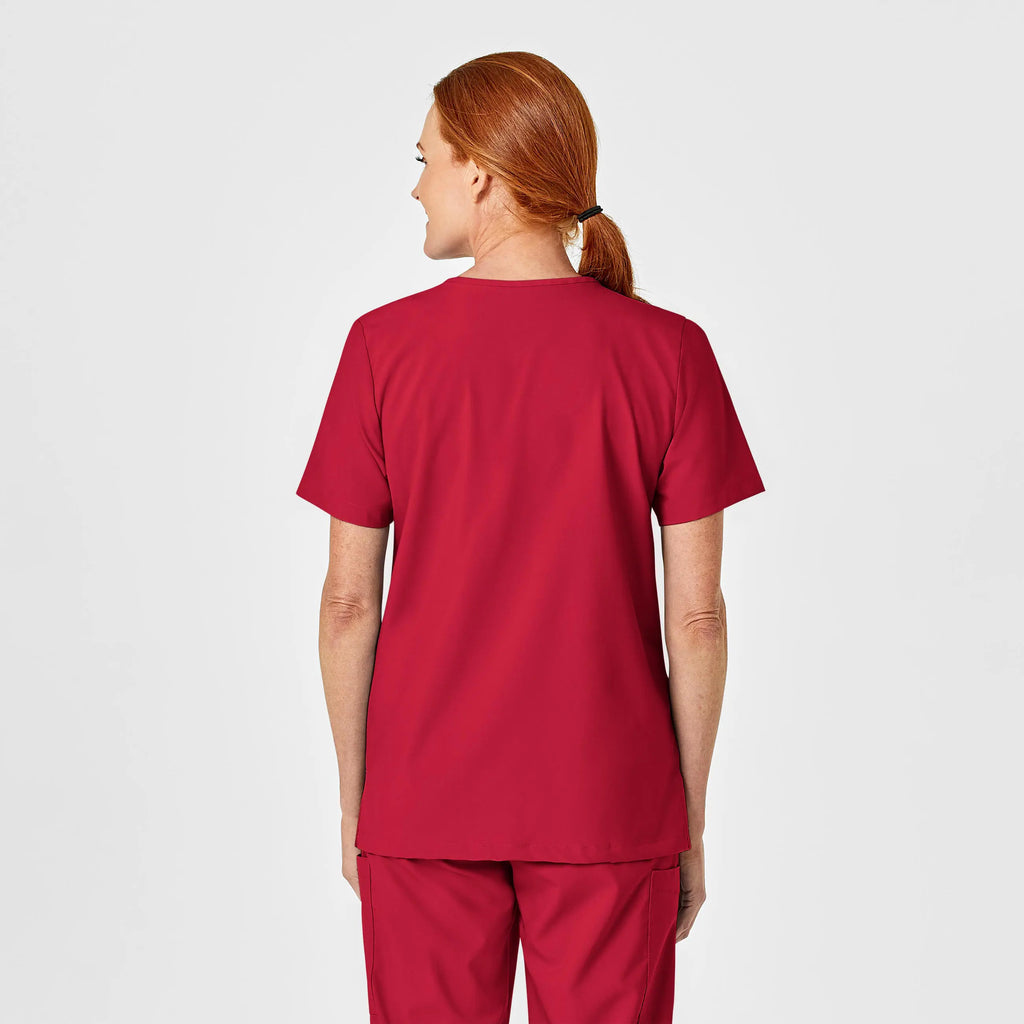 Wink Scrubs Unisex 4 Pocket Utility Scrub Top Red | scrub-supply.com