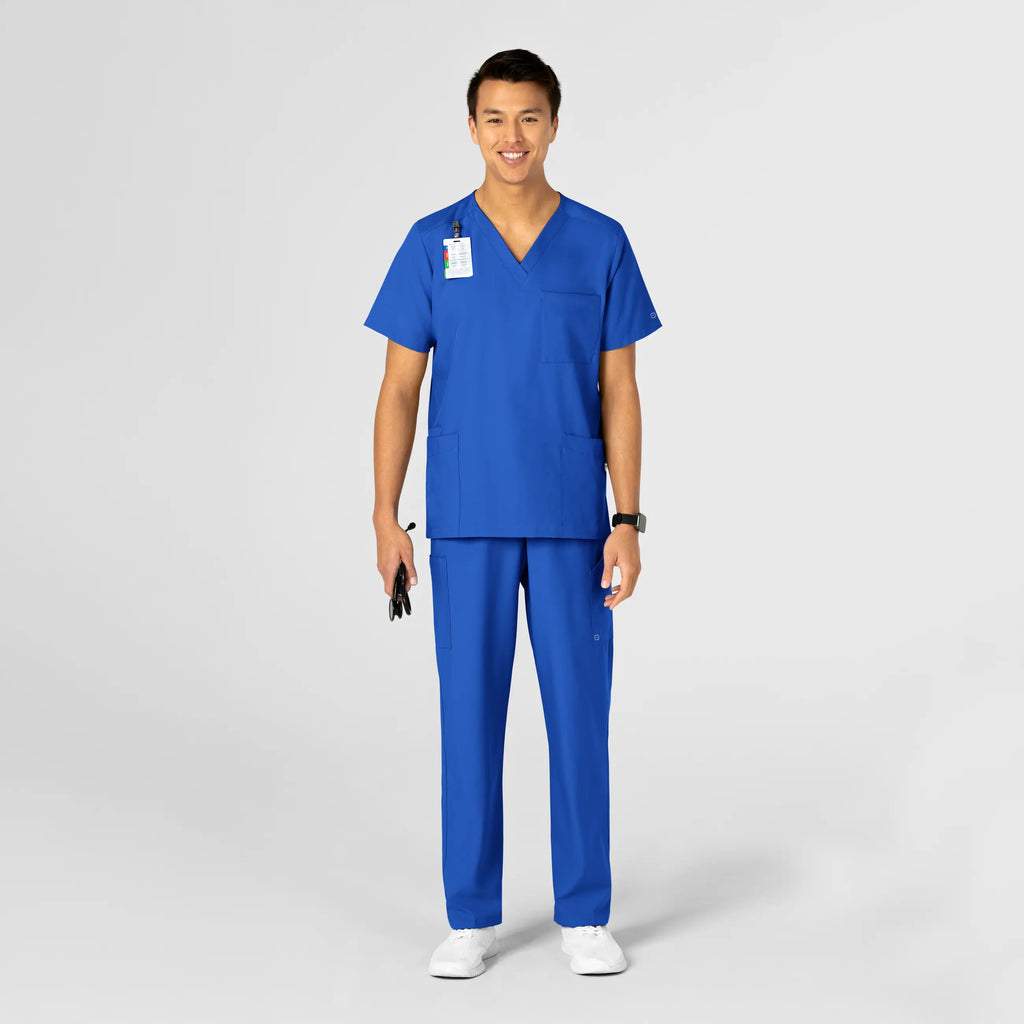 Wink Scrubs Unisex 4 Pocket Utility Scrub Top Royal Blue | scrub-supply.com