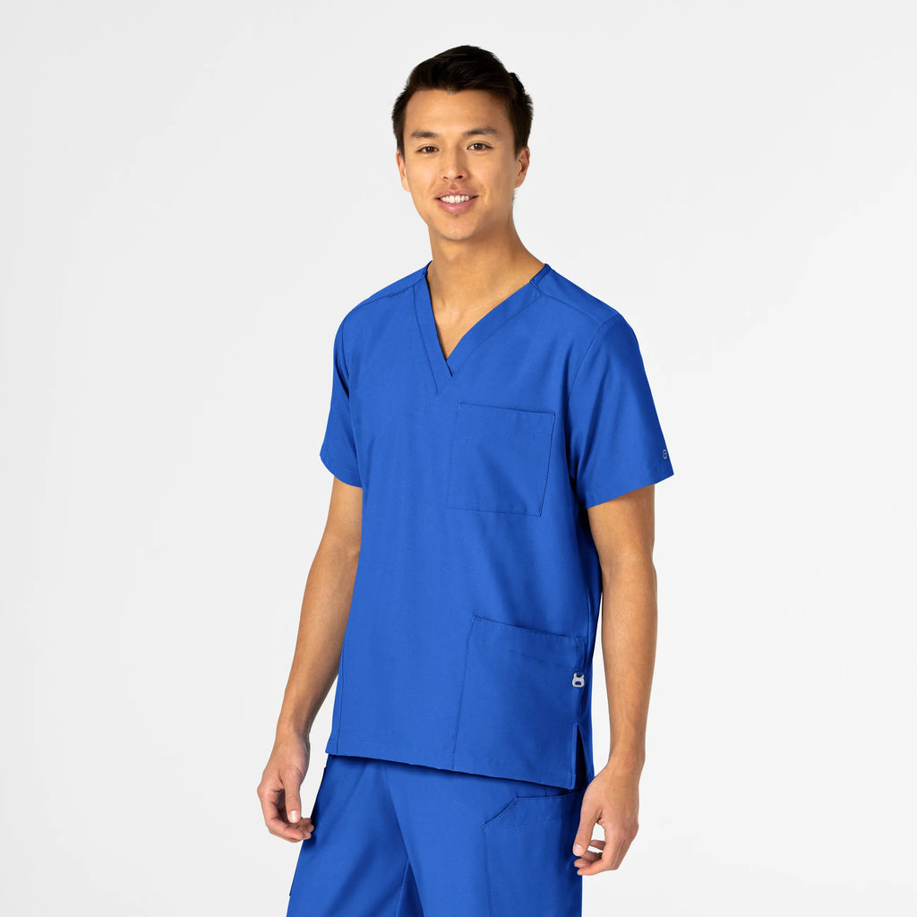 Wink Scrubs Unisex 4 Pocket Utility Scrub Top Royal Blue | scrub-supply.com