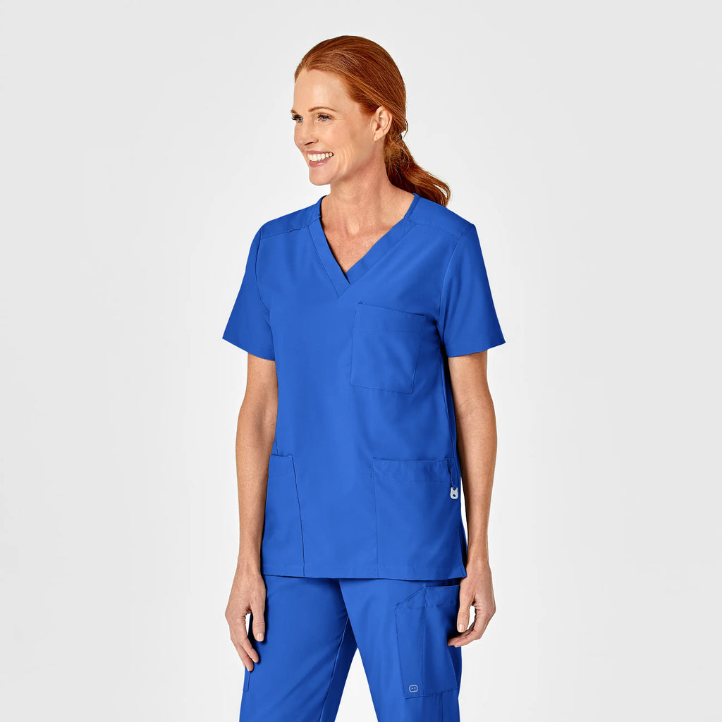 Wink Scrubs Unisex 4 Pocket Utility Scrub Top Royal Blue | scrub-supply.com