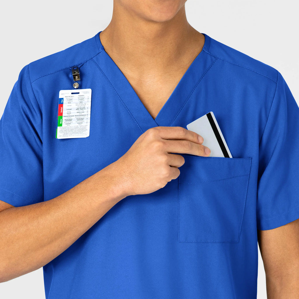 Wink Scrubs Unisex 4 Pocket Utility Scrub Top Royal Blue | scrub-supply.com