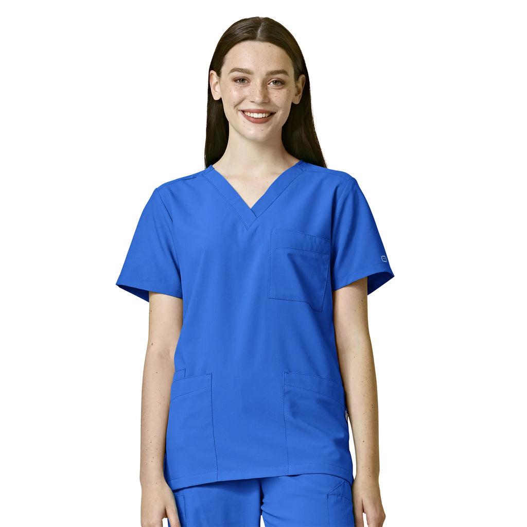 Wink Scrubs Unisex 4 Pocket Utility Scrub Top Royal Blue | scrub-supply.com