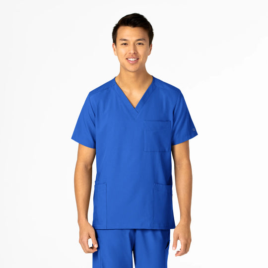 Wink Scrubs Unisex 4 Pocket Utility Scrub Top Royal Blue | scrub-supply.com
