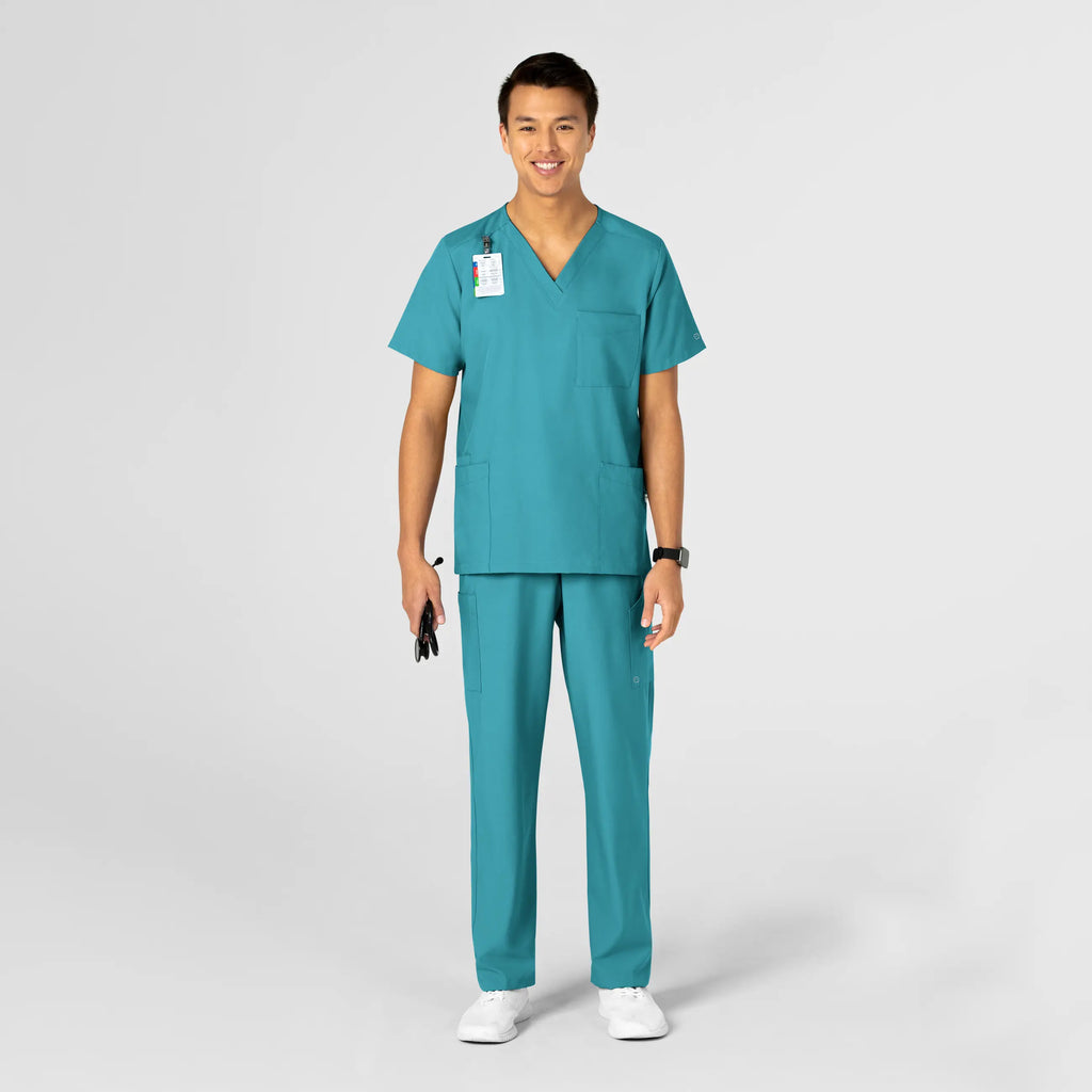 Wink Scrubs Unisex 4 Pocket Utility Scrub Top Teal | scrub-supply.com