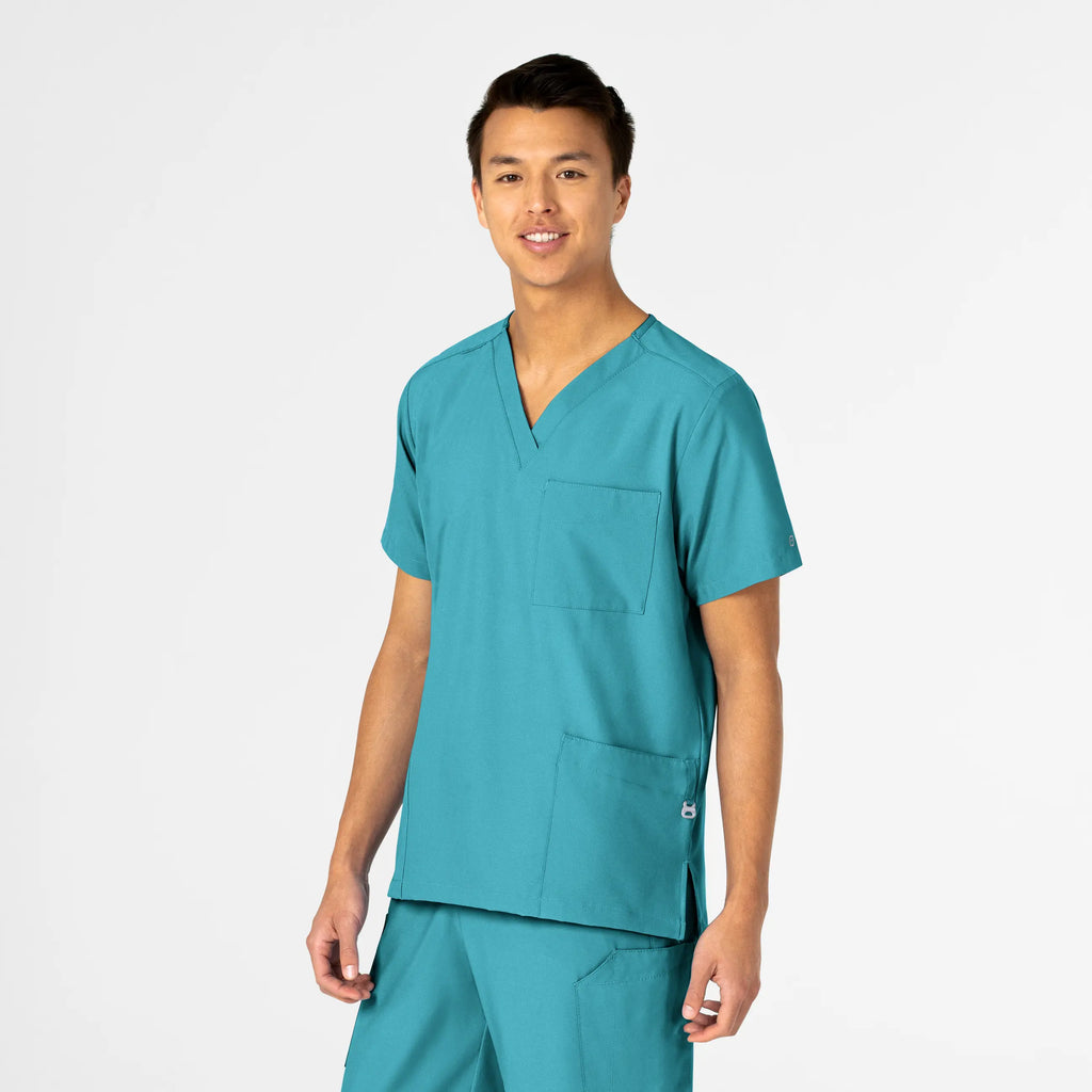 Wink Scrubs Unisex 4 Pocket Utility Scrub Top Teal | scrub-supply.com