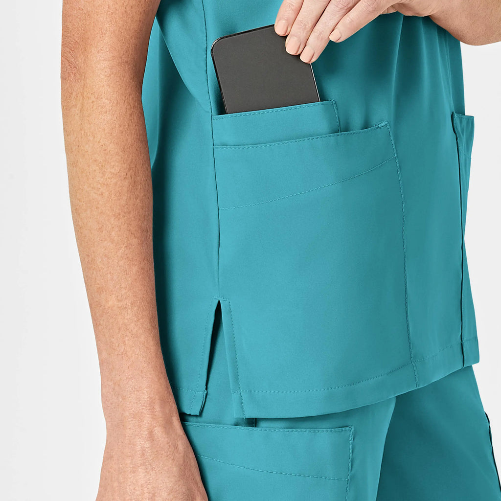 Wink Scrubs Unisex 4 Pocket Utility Scrub Top Teal | scrub-supply.com