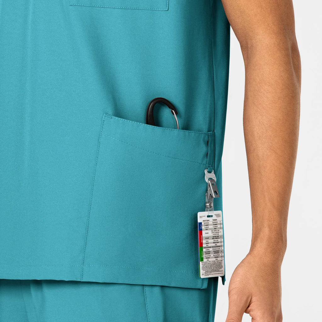 Wink Scrubs Unisex 4 Pocket Utility Scrub Top Teal | scrub-supply.com