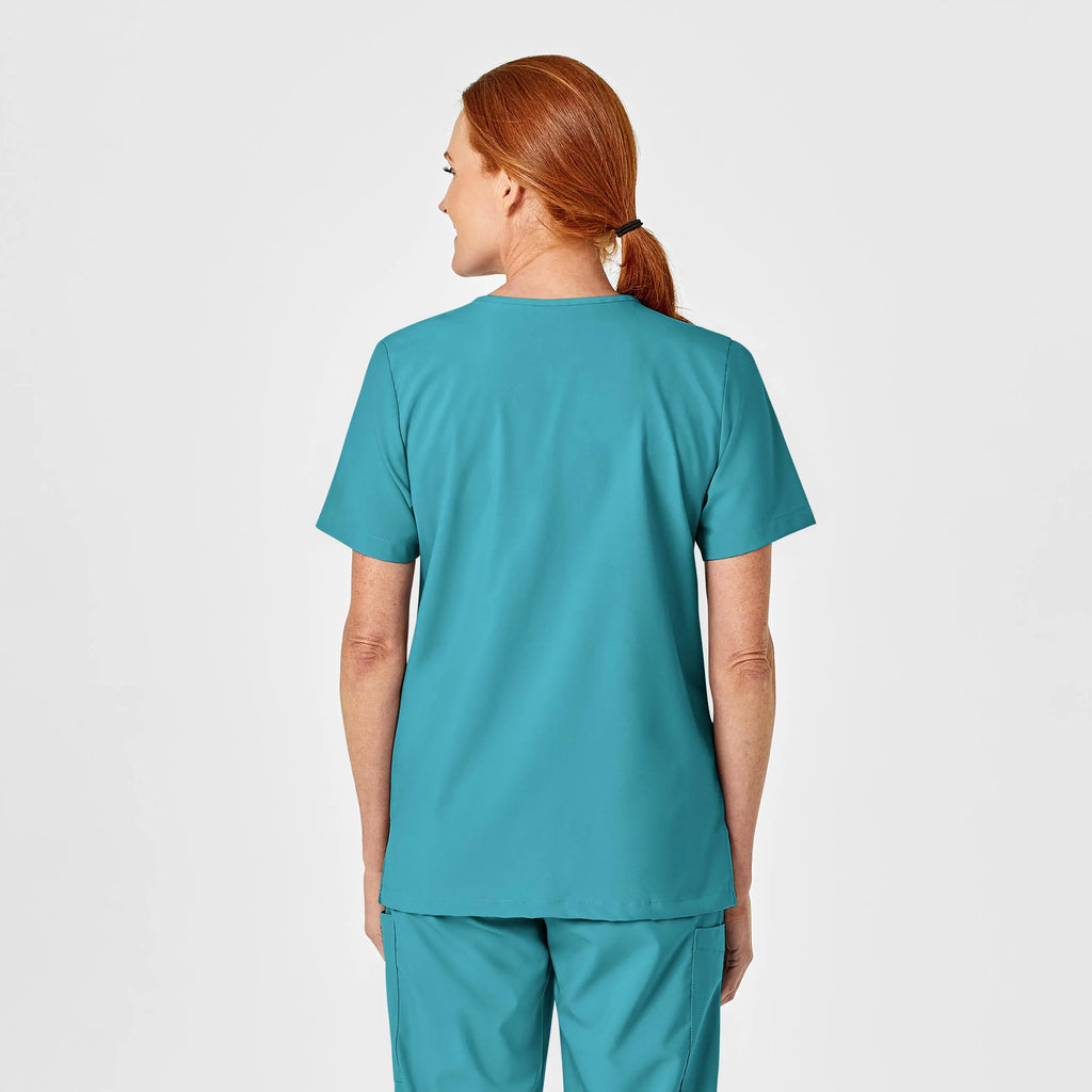 Wink Scrubs Unisex 4 Pocket Utility Scrub Top Teal | scrub-supply.com