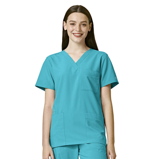 Wink Scrubs Unisex 4 Pocket Utility Scrub Top Teal | scrub-supply.com