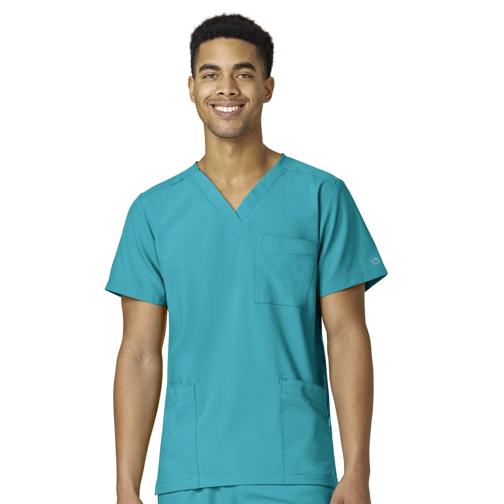 Wink Scrubs Unisex 4 Pocket Utility Scrub Top Teal | scrub-supply.com