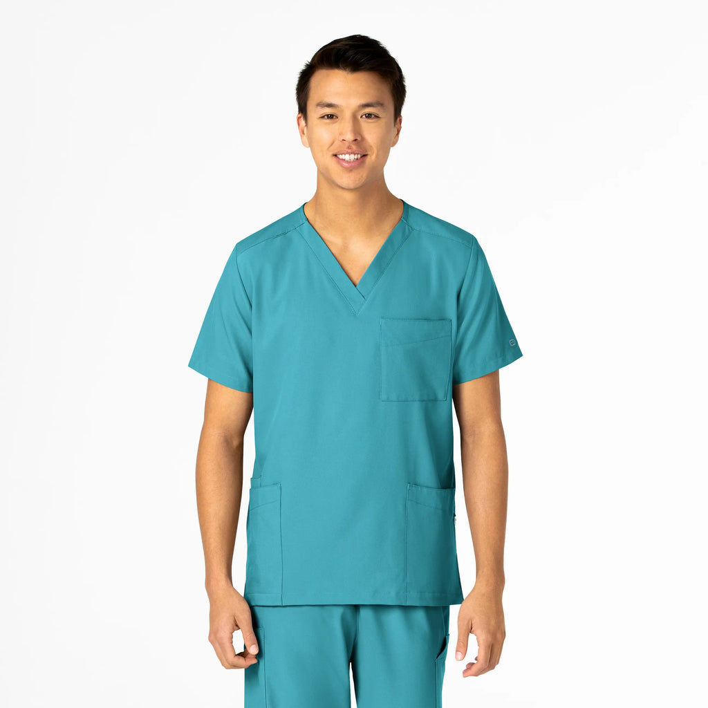 Wink Scrubs Unisex 4 Pocket Utility Scrub Top Teal | scrub-supply.com