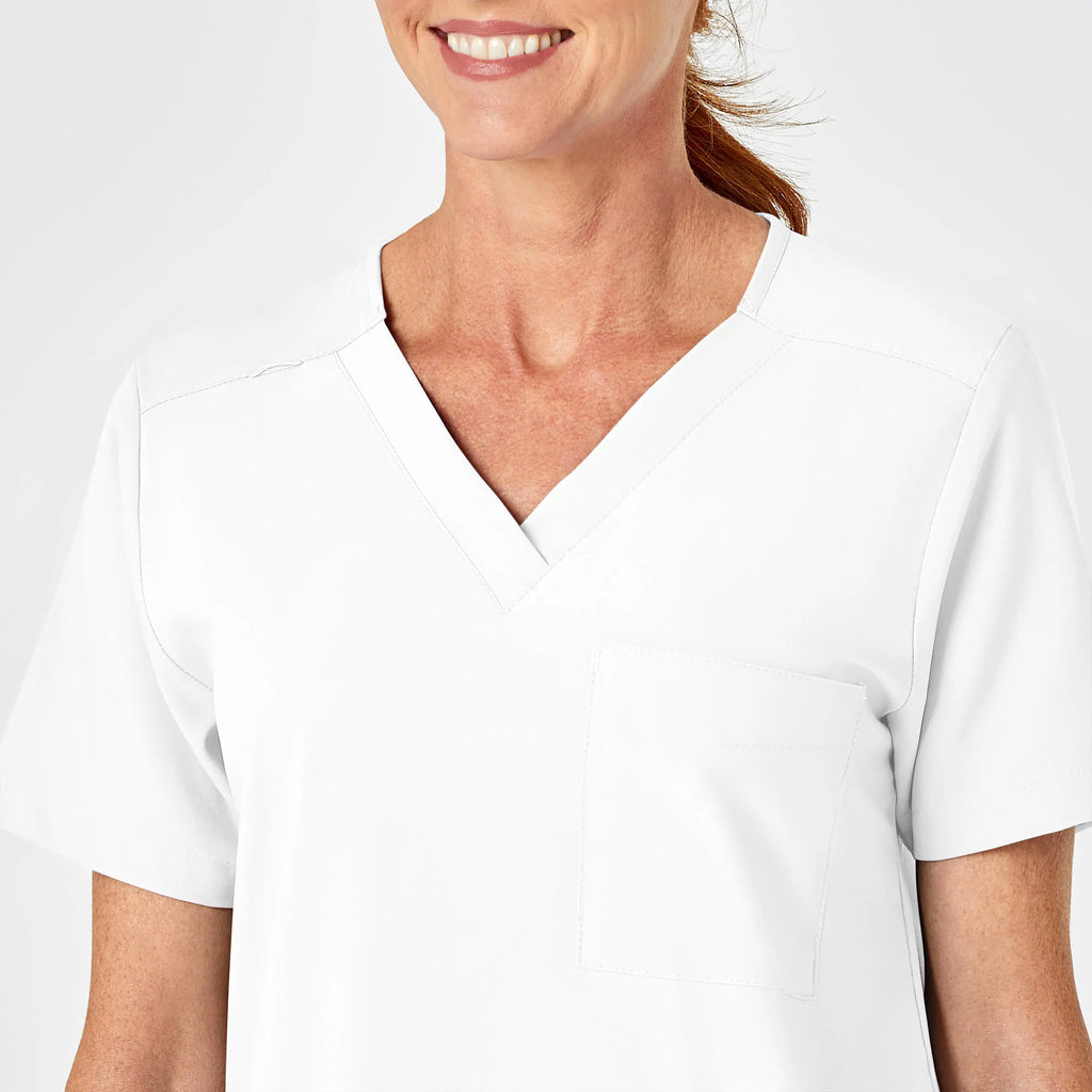 Wink Scrubs Unisex 4 Pocket Utility Scrub Top White | scrub-supply.com