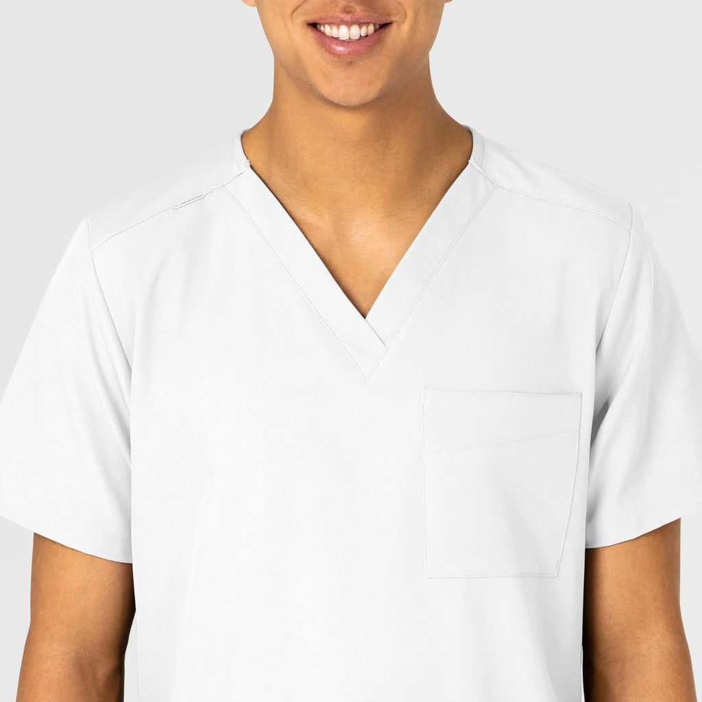 Wink Scrubs Unisex 4 Pocket Utility Scrub Top White | scrub-supply.com