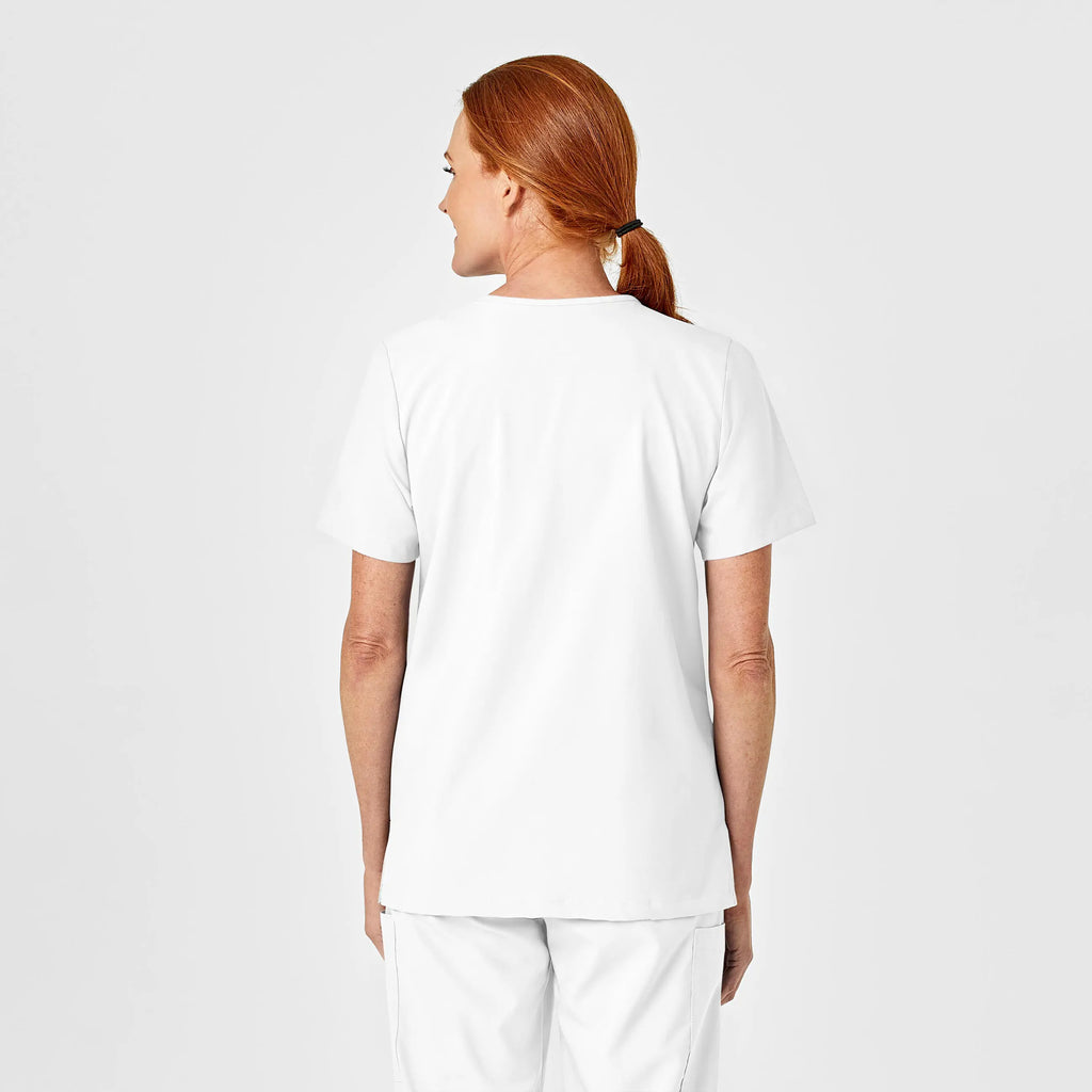 Wink Scrubs Unisex 4 Pocket Utility Scrub Top White | scrub-supply.com