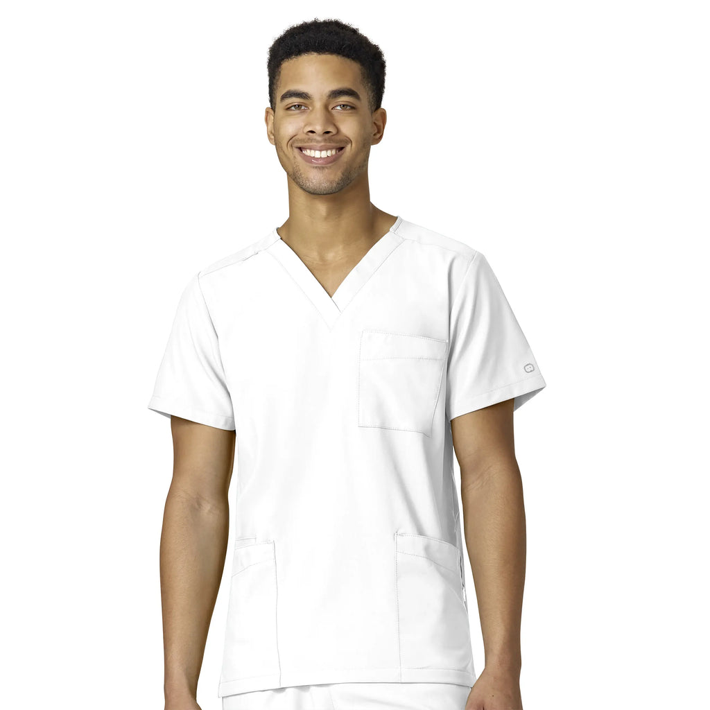 Wink Scrubs Unisex 4 Pocket Utility Scrub Top White | scrub-supply.com