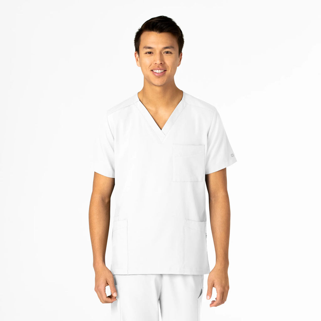 Wink Scrubs Unisex 4 Pocket Utility Scrub Top White | scrub-supply.com