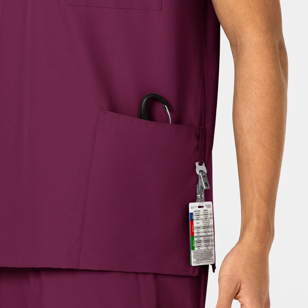 Wink Scrubs Unisex 4 Pocket Utility Scrub Top Wine | scrub-supply.com