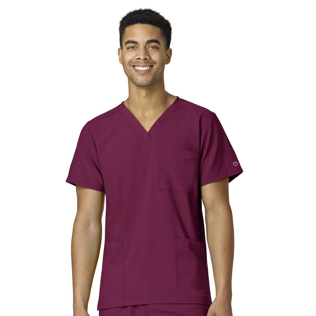 Wink Scrubs Unisex 4 Pocket Utility Scrub Top Wine | scrub-supply.com