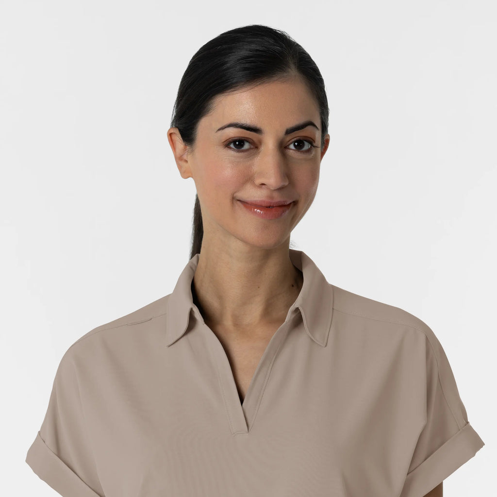 Wink Scrubs Women’s Flex-n-Reach Collared Scrub Top Haze | scrub-supply.com