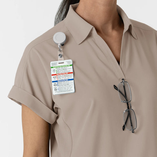 Wink Scrubs Women’s Flex-n-Reach Collared Scrub Top Haze | scrub-supply.com
