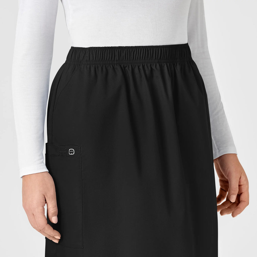 Wink Scrubs Women's Pull On Cargo Skirt Black | scrub-supply.com