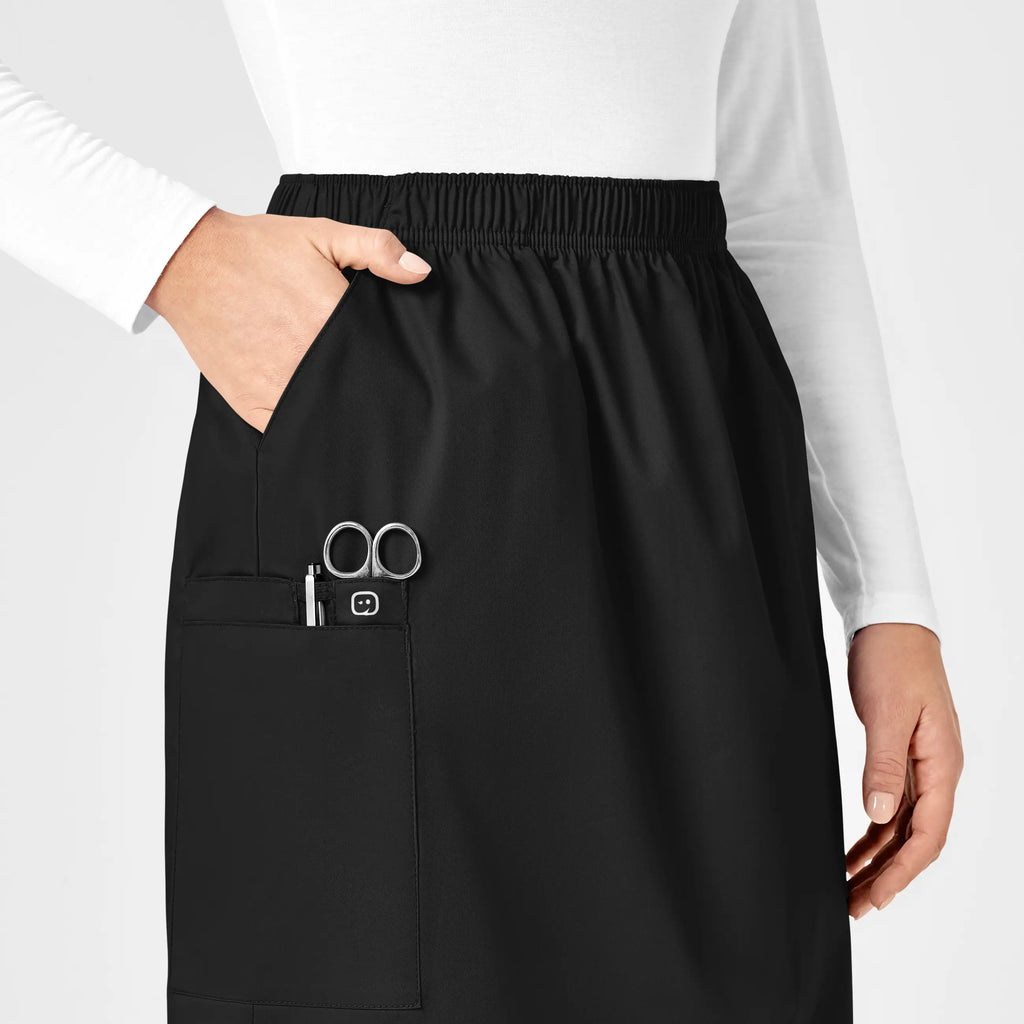 Wink Scrubs Women's Pull On Cargo Skirt Black | scrub-supply.com