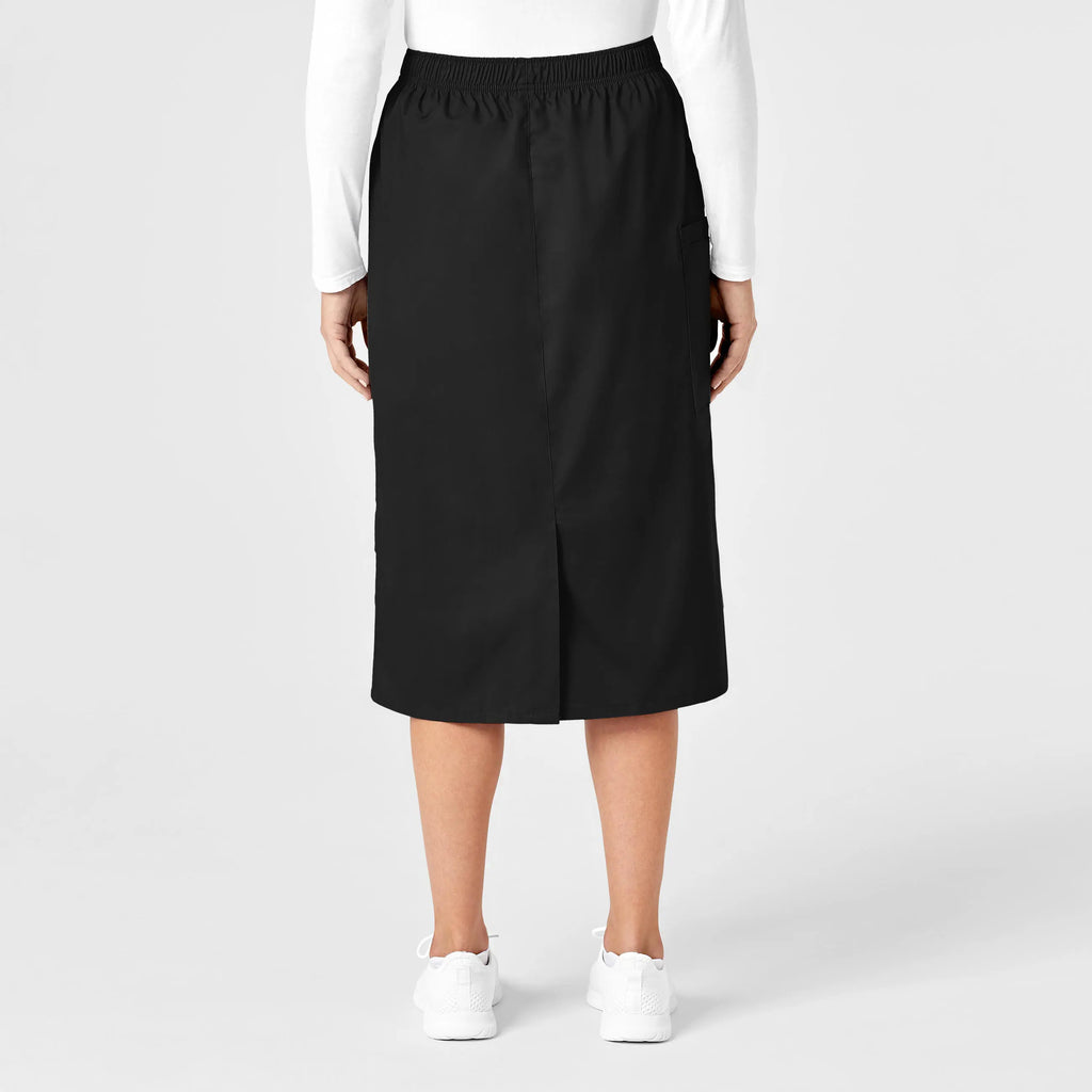 Wink Scrubs Women's Pull On Cargo Skirt Black | scrub-supply.com