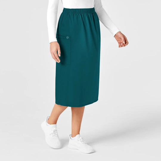 Wink Scrubs Women's Pull On Cargo Skirt Caribbean Blue | scrub-supply.com