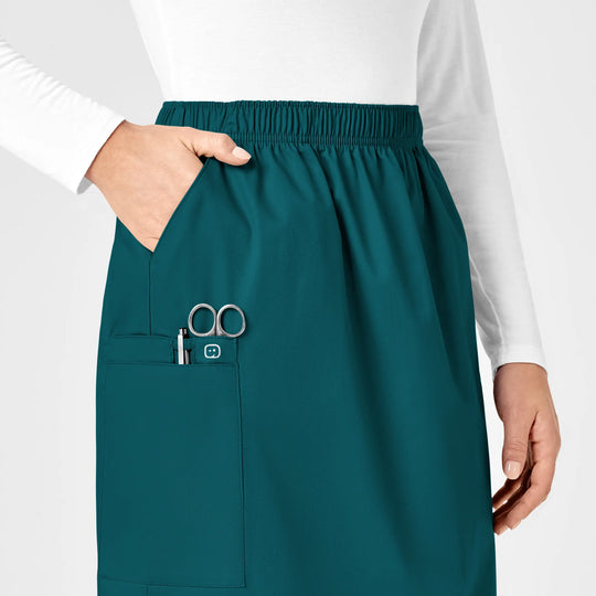 Wink Scrubs Women's Pull On Cargo Skirt Caribbean Blue | scrub-supply.com