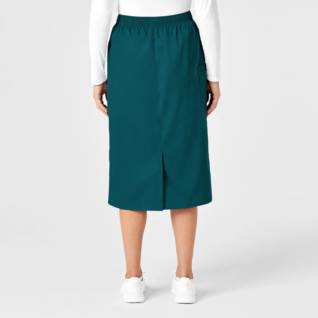 Wink Scrubs Women's Pull On Cargo Skirt Caribbean Blue | scrub-supply.com