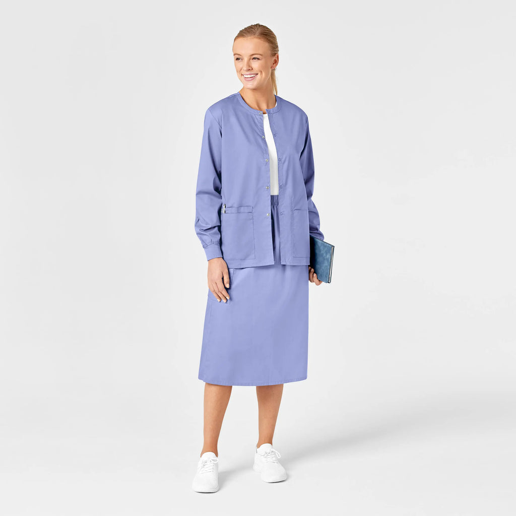 Wink Scrubs Women's Pull On Cargo Skirt Ceil Blue | scrub-supply.com