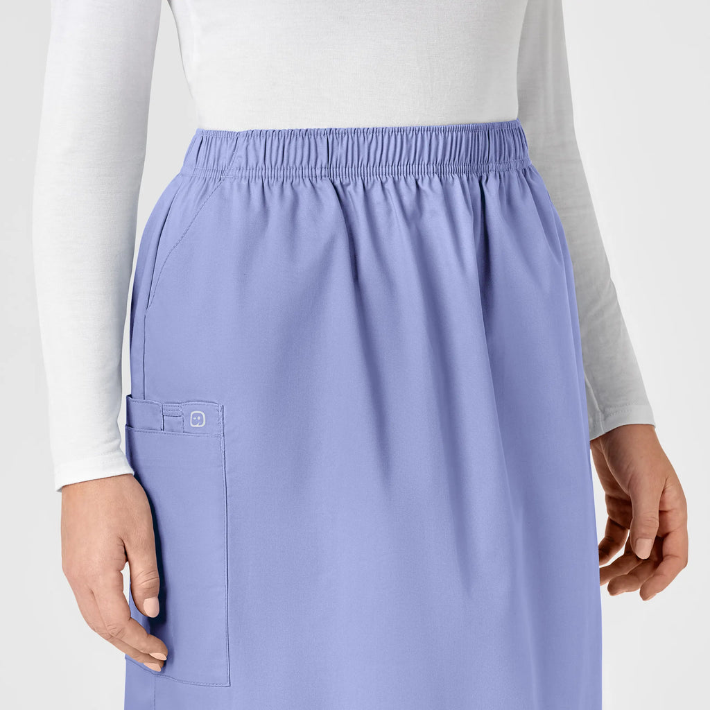 Wink Scrubs Women's Pull On Cargo Skirt Ceil Blue | scrub-supply.com