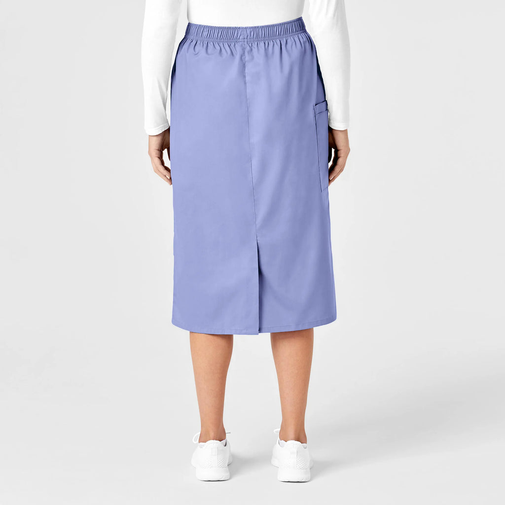 Wink Scrubs Women's Pull On Cargo Skirt Ceil Blue | scrub-supply.com