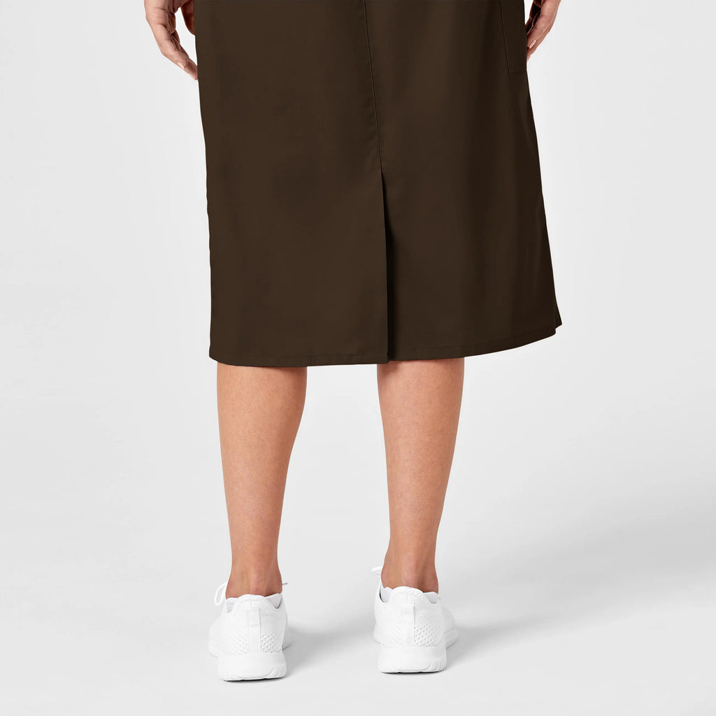 Wink Scrubs Women's Pull On Cargo Skirt Chocolate | scrub-supply.com