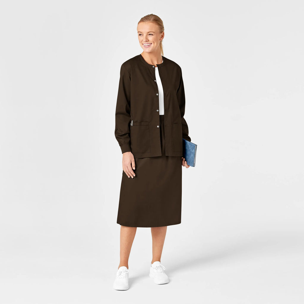 Wink Scrubs Women's Pull On Cargo Skirt Chocolate | scrub-supply.com