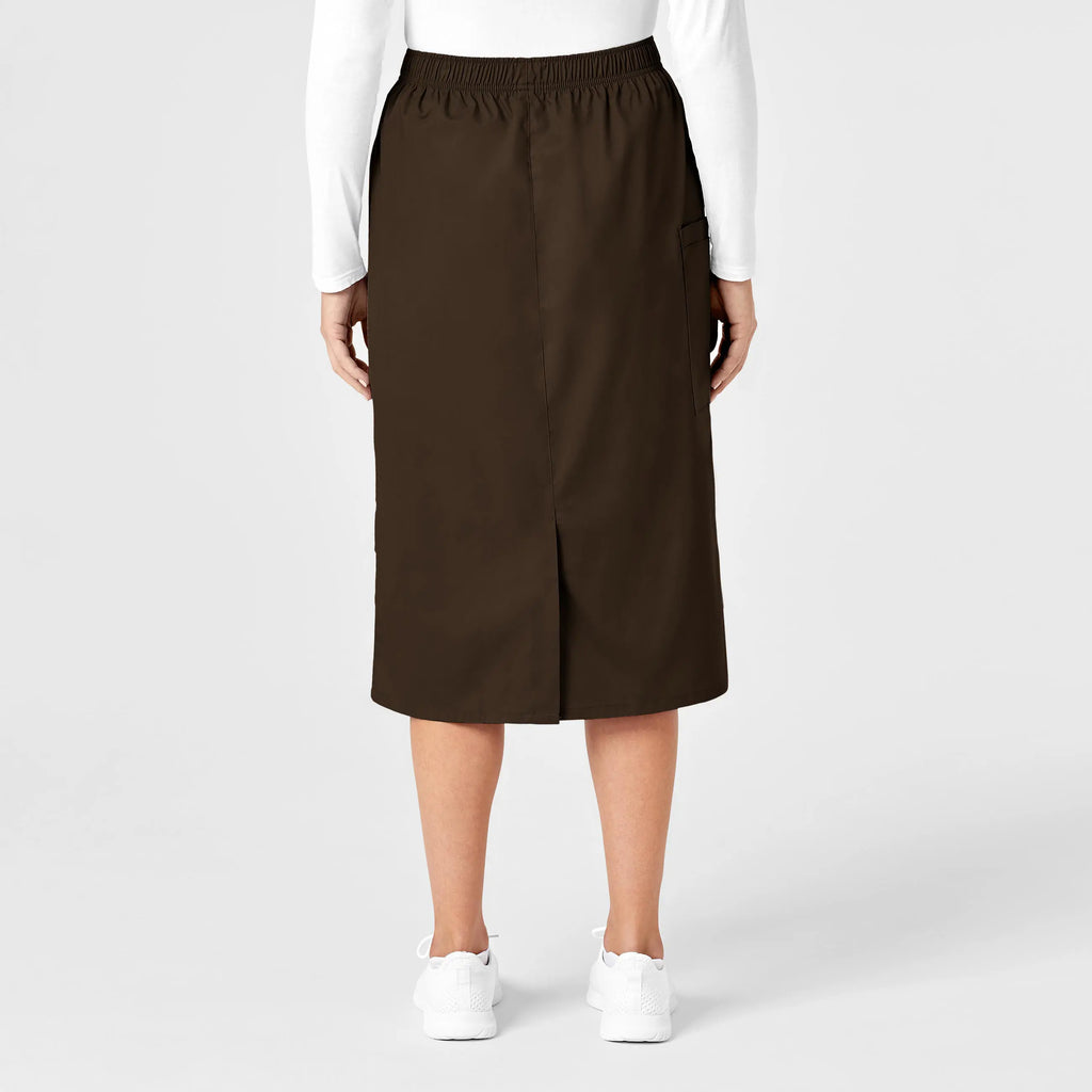 Wink Scrubs Women's Pull On Cargo Skirt Chocolate | scrub-supply.com