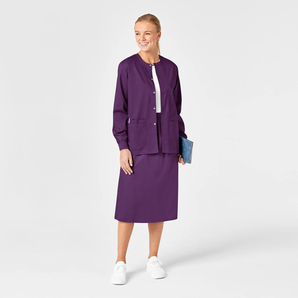 Wink Scrubs Women's Pull On Cargo Skirt Eggplant | scrub-supply.com