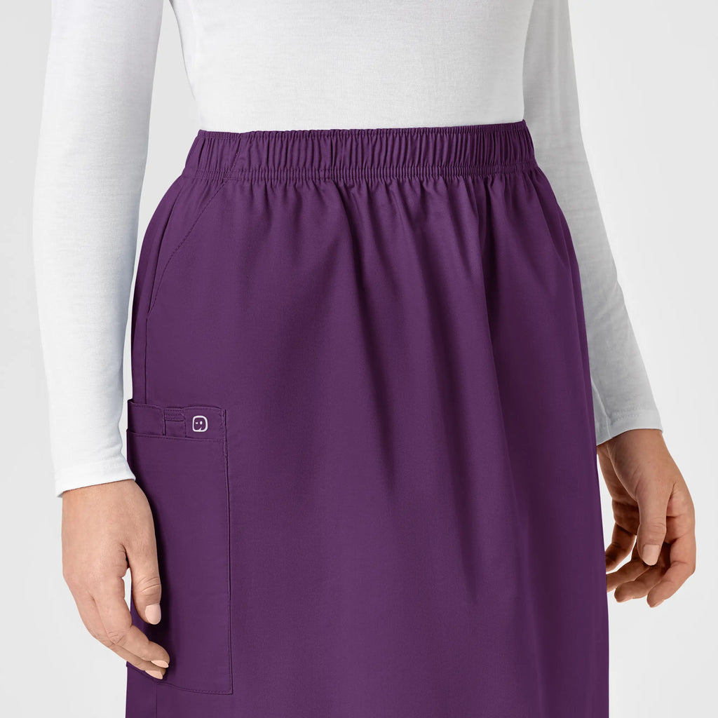 Wink Scrubs Women's Pull On Cargo Skirt Eggplant | scrub-supply.com