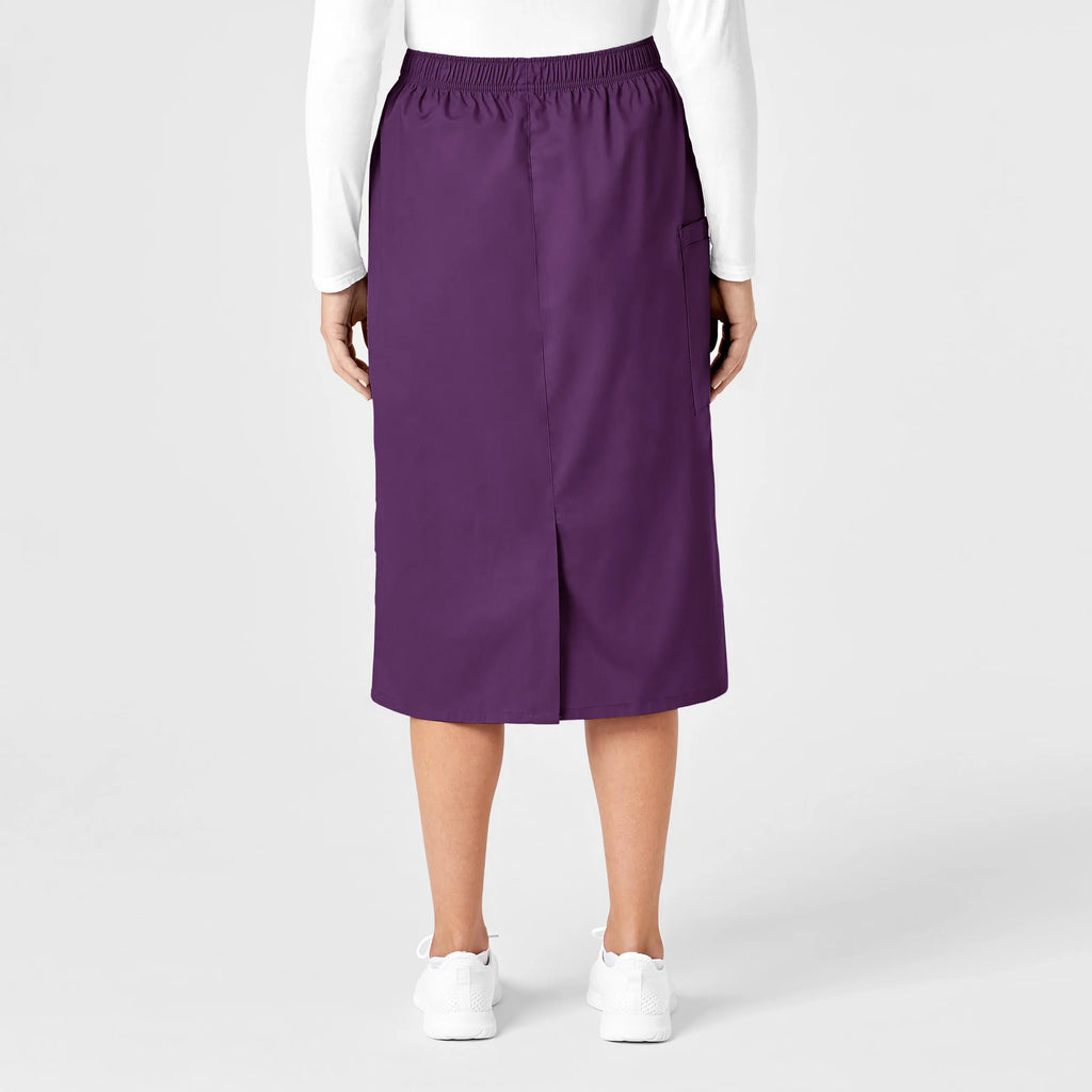 Wink Scrubs Women's Pull On Cargo Skirt Eggplant | scrub-supply.com