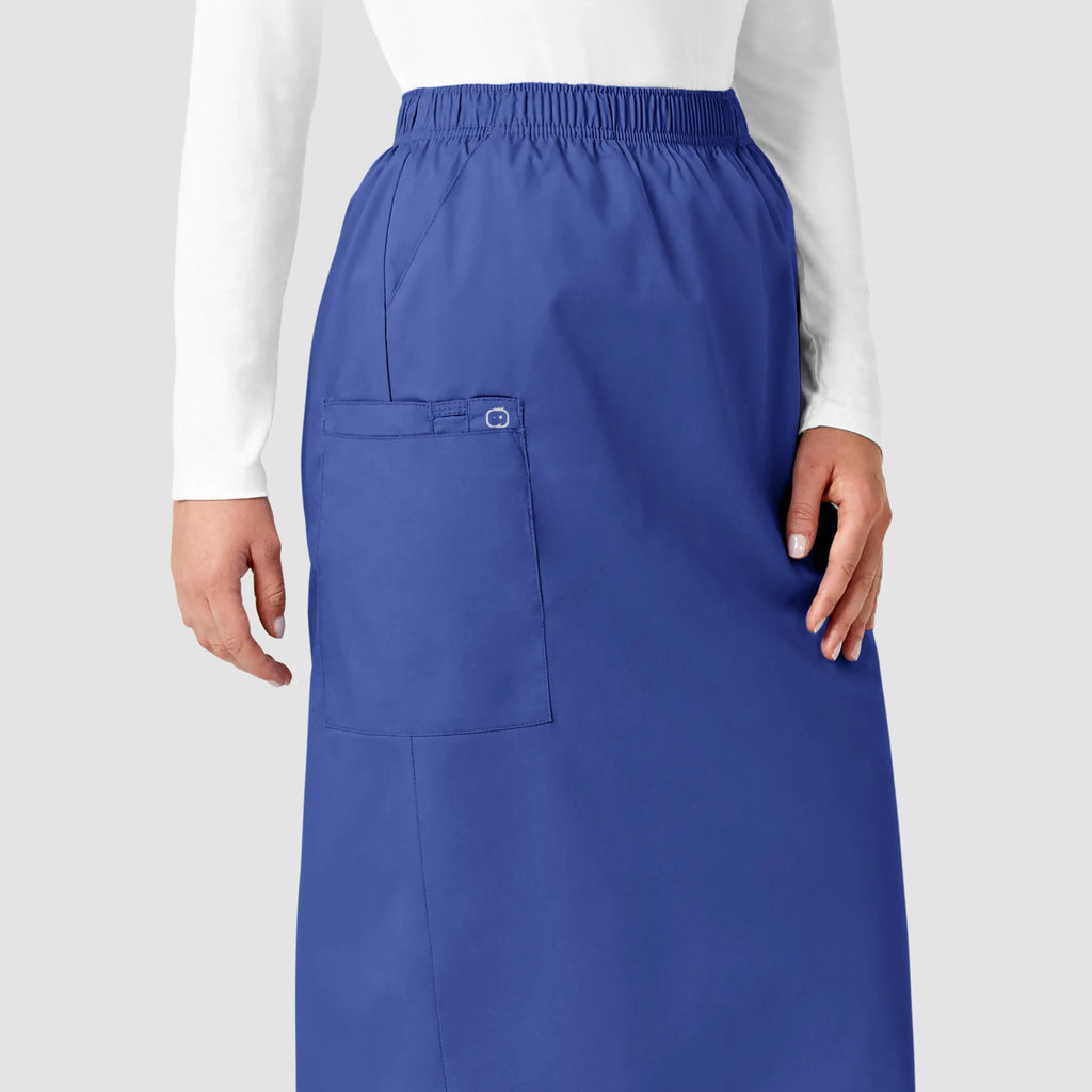 Wink Scrubs Women's Pull On Cargo Skirt Galaxy Blue | scrub-supply.com