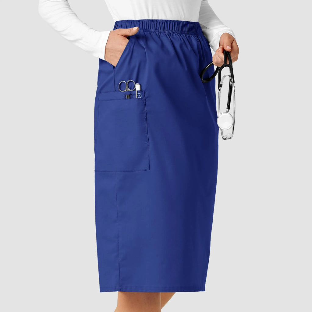 Wink Scrubs Women's Pull On Cargo Skirt Galaxy Blue | scrub-supply.com