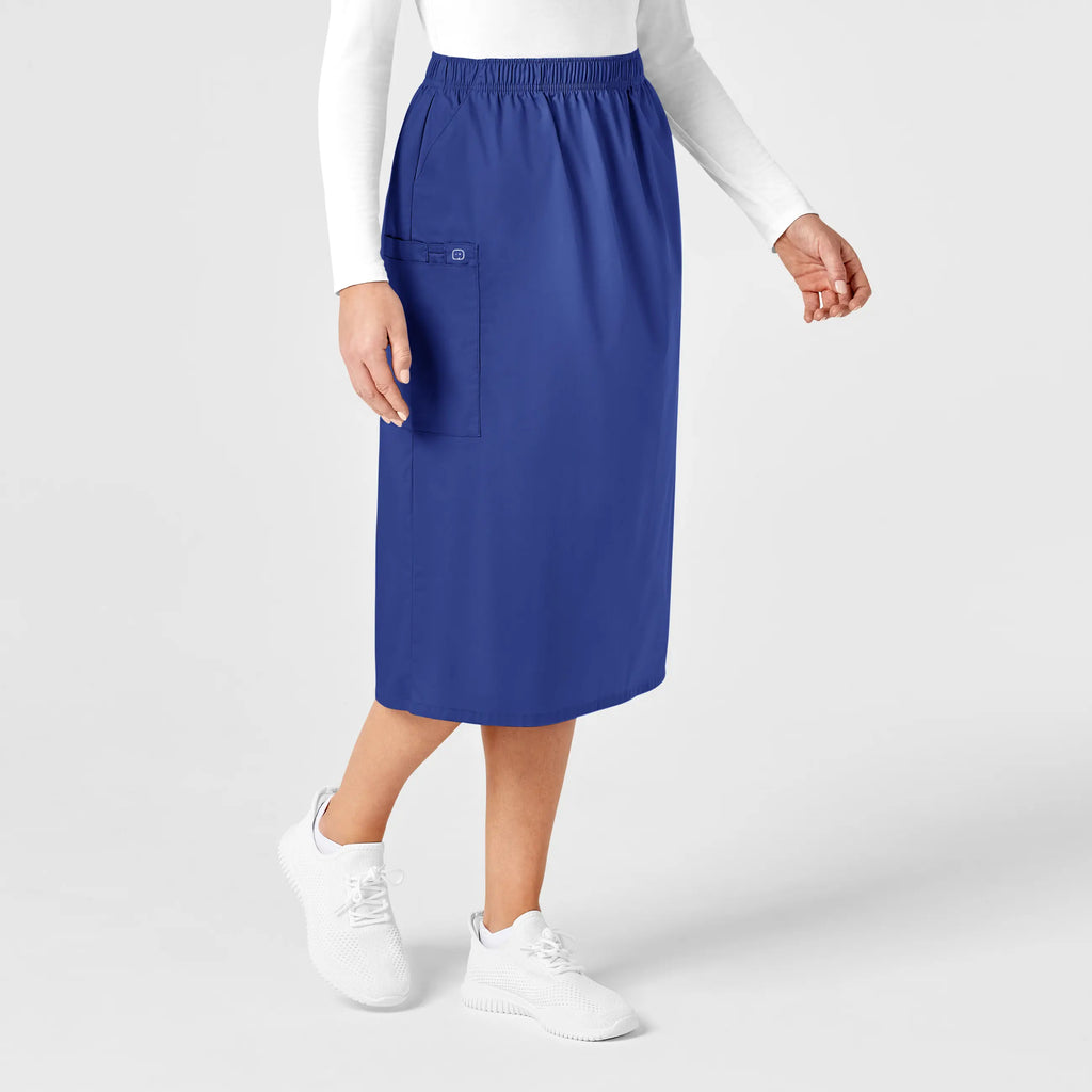 Wink Scrubs Women's Pull On Cargo Skirt Galaxy Blue | scrub-supply.com