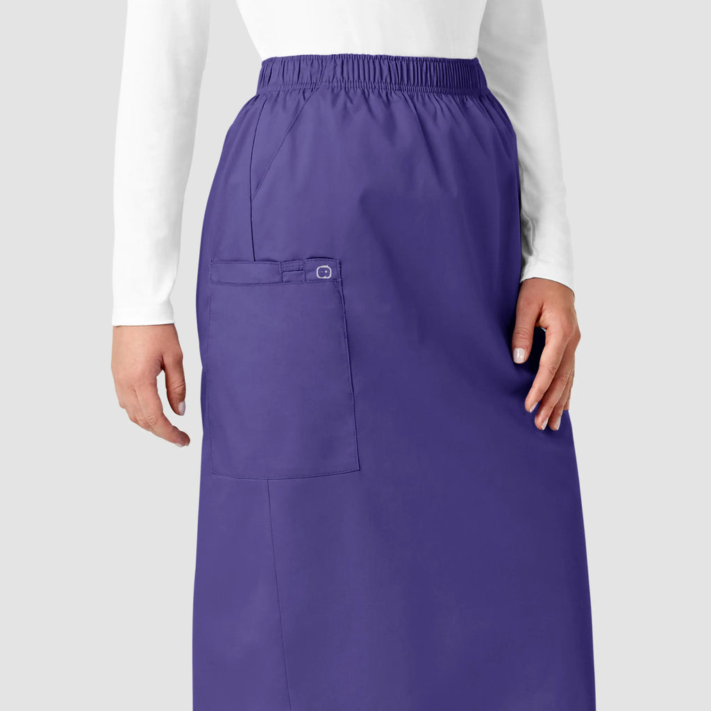 Wink Scrubs Women's Pull On Cargo Skirt Grape | scrub-supply.com