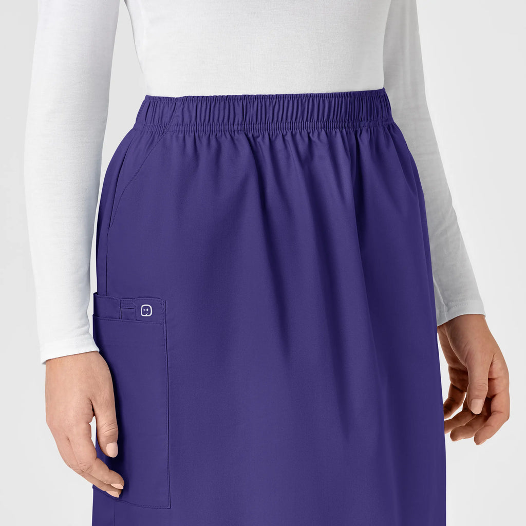 Wink Scrubs Women's Pull On Cargo Skirt Grape | scrub-supply.com