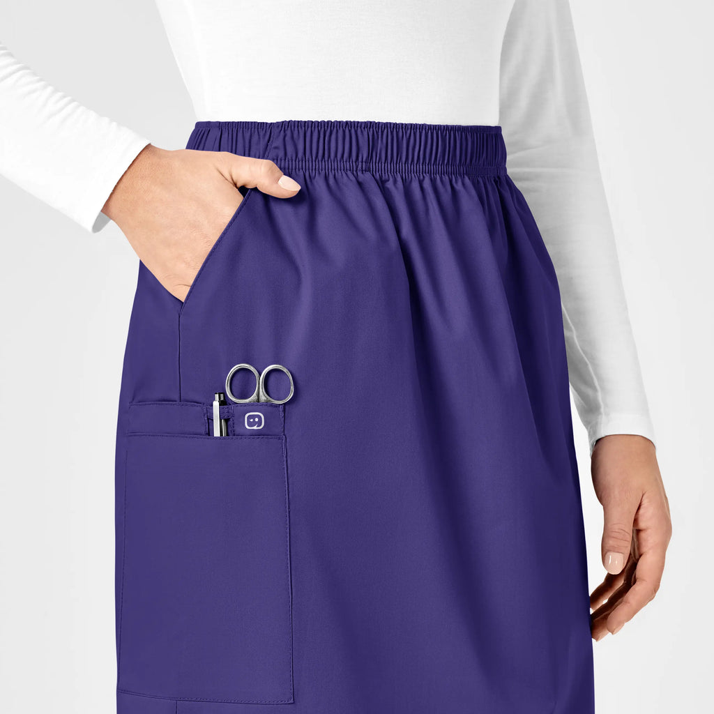 Wink Scrubs Women's Pull On Cargo Skirt Grape | scrub-supply.com