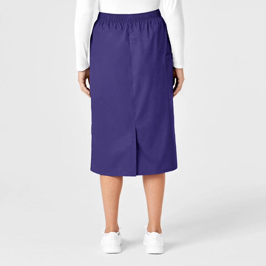 Wink Scrubs Women's Pull On Cargo Skirt Grape | scrub-supply.com